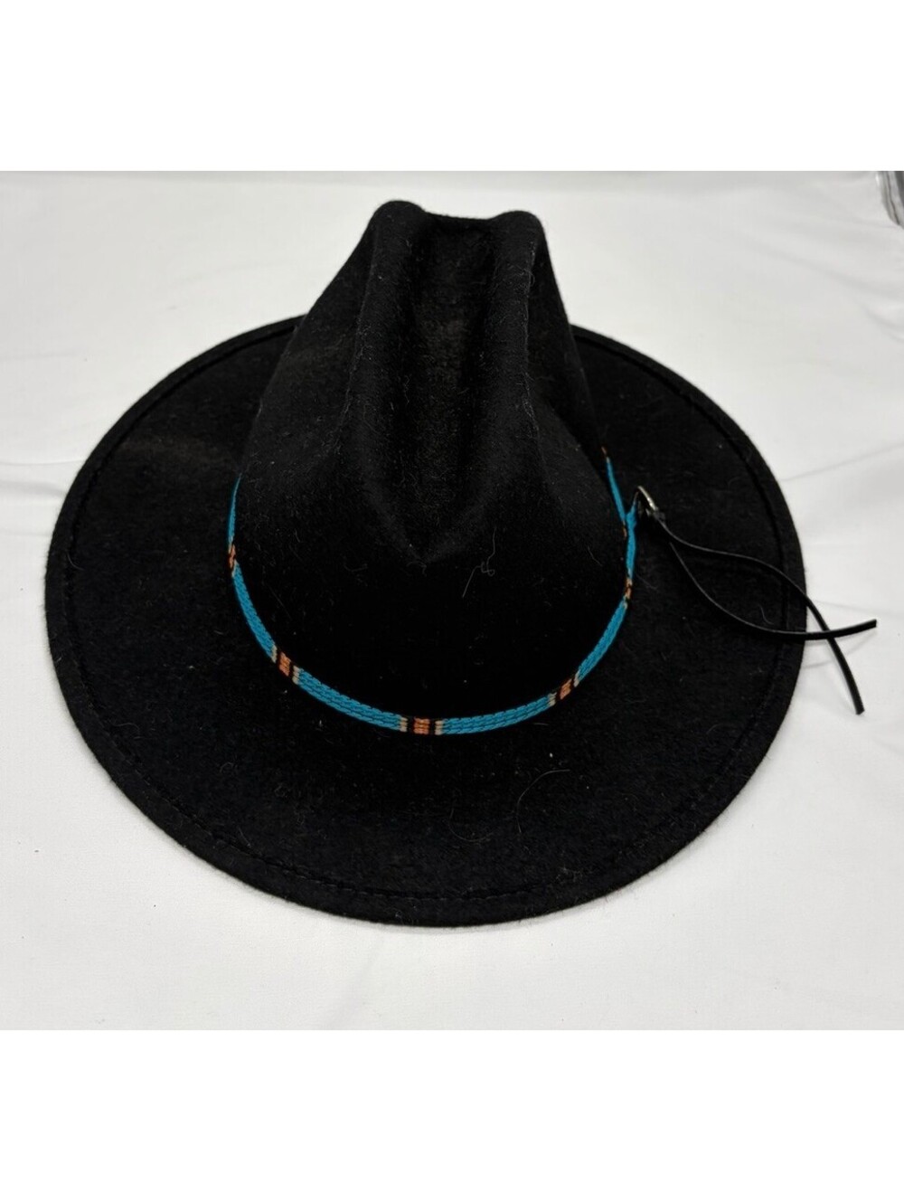 Vintage Double J Western Store Black Cowboy Hat Size M USA 100% Wool